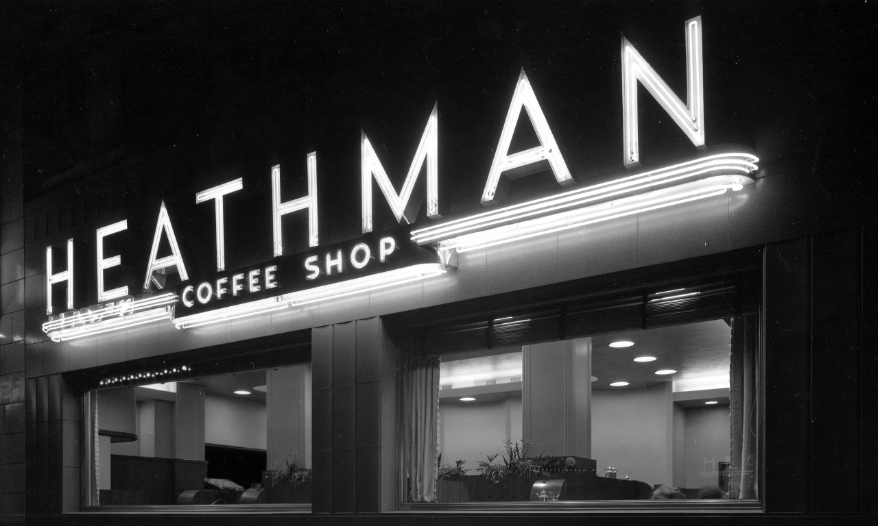 1940年Heathman Hotel Coffee Shop霓虹招牌